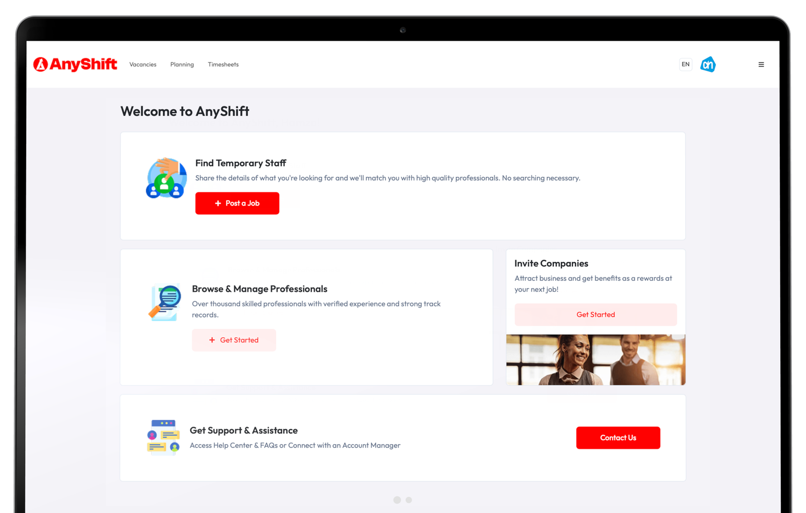 AnyShift Business Dashboard
